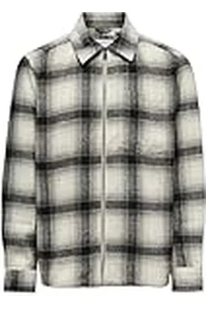 Only & Sons Onsaustin Wool Zip Overshirt met lange mouwen voor heren, , XL