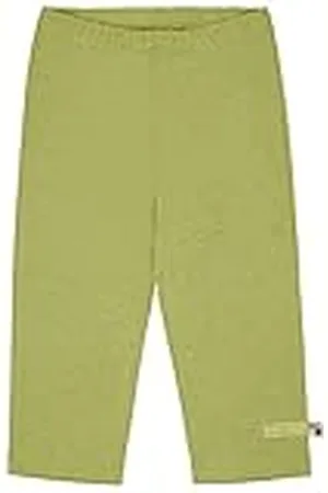 loud + proud Uniseks kinderbroek met linnen, GOTS-gecertificeerd, avocado, 74/80, , 74/80 cm
