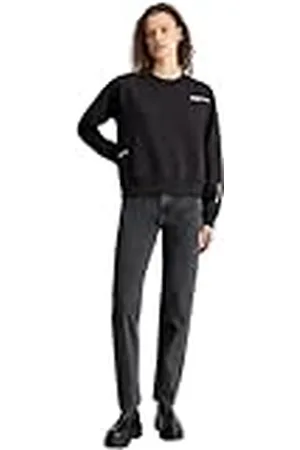 Calvin Klein Jeans Vrouwen Multi Placement Crew Neck Sweatshirts, ., L
