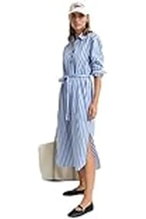 GANT REL STRIPED POPLIN SHIRT DRESS, , 34