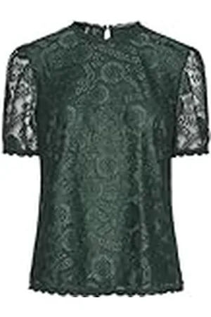 Pieces® Dames Pcolline Ss Lace Top Noos blouse met korte mouwen, , XS