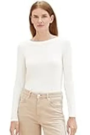TOM TAILOR T-shirt met lange mouwen voor dames, , XXL