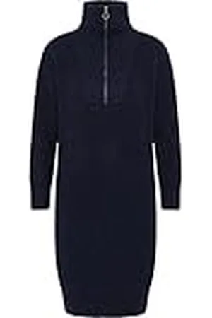 Dreimaster Vintage Dames gebreide jurk met lange mouwen midi naemi, , XS