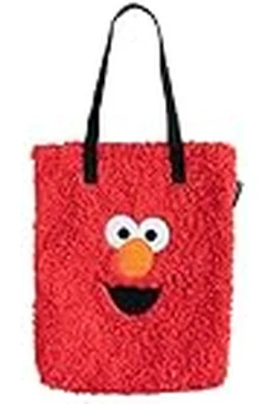 Grupo Erik Pluche handtas Sesame Street - Katoenen Draagtas - Boodschappentas - Grote capaciteit - 35x40x5,5 cm
