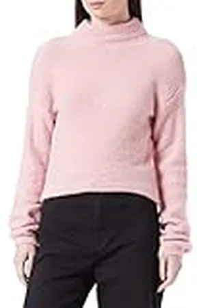 Sisley Womens Turtle Neck SW. L/S 1142M200M Sweater, Pink 223, M