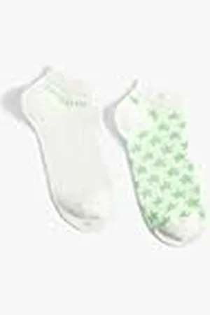 Koton Dames 2-Pack Bootie Sokken Set Star Pattered, Multicolor (Mix), One Size, , Eén Maat