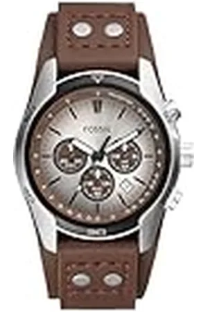 Fossil Coachman Chronograph leren horloge