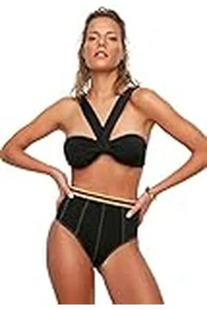 Trendyol Dames Band Gedetailleerde Hoge Taille Bikini Zes Bikini Bottoms, , 34