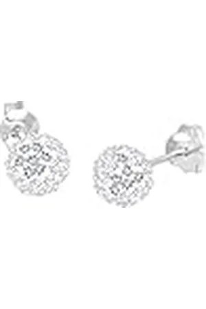 Elli Oorbellen Dames Oorsteker Bol Elegant met Kristallen in 925 Sterling Zilver