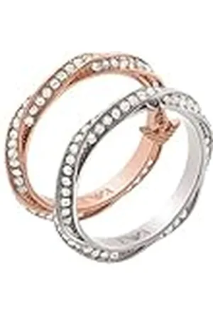 Emporio Armani Damesring in roségoud en tweekleurig roestvrij staal, EGS3024SET8