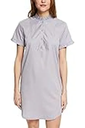 ESPRIT Jaquard Stripe Nw Bci NS S-SLV dames nachthemd, , 36