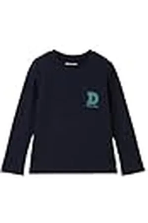 TOM TAILOR Basic shirt met lange mouwen en borstzak en print voor jongens en, , 92-98