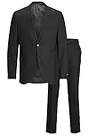 JACK & JONES Heren enkele rij blazer en broek plus size slim fit pak, , 68