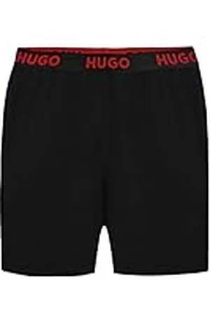 HUGO BOSS Dames Sporty Logo Loungewear_Short, Black1, L, , L