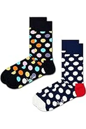 Happy Socks Kleurrijke en Leuke Sokken 2-Pack Classic Big Dot Socks Maat 41-46