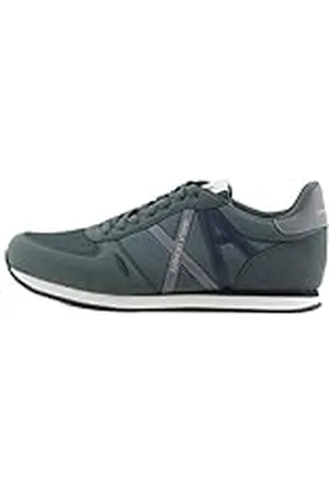 Armani Exchange Rio, Essential, Side Logo Sneakers voor heren, Green+ Night Sky, 39 EU, , 39 EU