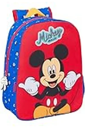 Safta Mickey Mouse Good Day kinderrugzak, aanpasbaar aan de wagen, eenvoudige reiniging, ideaal voor kinderen van verschillende leeftijden, comfortabel en veelzijdig, kwaliteit en duurzaamheid, 26 x