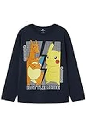 NAME IT Jongens Nkmamas Pokemon Ls Nreg Top Box Noos Sky shirt met lange mouwen, , 104