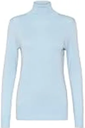 Kaffe T-shirt met lange mouwen voor dames, slim fit, hip lengte, geribbelde randen, , XL