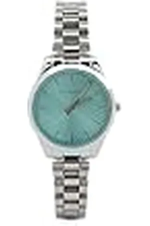 Luxenter Horloge Verni wijzerplaat Metallic Lichtblauw Afwerking Zilver