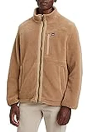 Dockers Heren Fleece Zip Up Jacket, New British Kaki, L