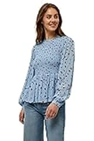 Minus Livina Blouse, voor altijd blauwe vorm print, 38