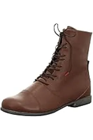 Think! Dames Agrat_3-000624 leer gevoerde duurzame enkellaarzen, 3000 KAKAO, 36 EU