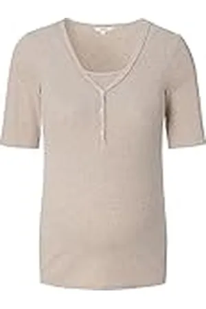 Noppies Dames Renate Nursing Rib Pyjama Top Ss Nachthemd, Taupe Melange, M-L
