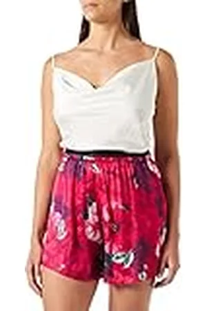 Pinko Frontato shorts satijn print broek voor dames, , XL