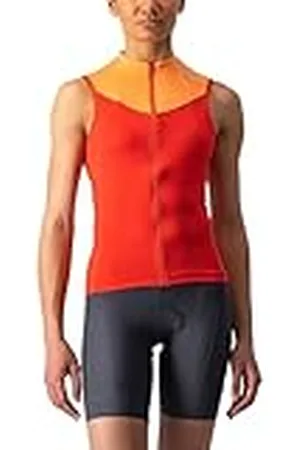 Castelli Solaris mouwloos jersey T-shirt voor dames, Hibiscus/Soft Orange, XS