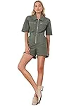 Trendyol Effen denim jumpsuit voor dames, , S