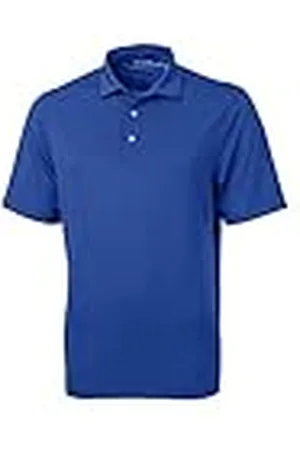 Cutter & Buck Heren Virtue Eco Pique gerecycled poloshirt met korte mouwen, tourblauw, XXXL
