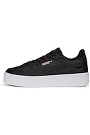 PUMA Carina Street dames Sneaker Low top, BLACK- BLACK-ROSE GOLD- WHITE, 38 EU