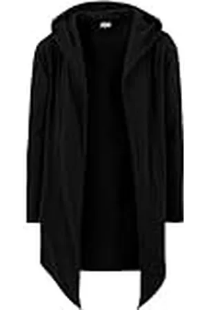 Urban classics Herenjas Long Hooded Open Edge Cardigan, lang sweatjack met capuchon in vele kleuren, maten XS - 5XL, , L