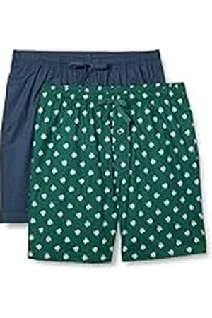 Amazon Katoenen popeline pyjamabroek voor heren, verpakking van 2 stuks, , XS