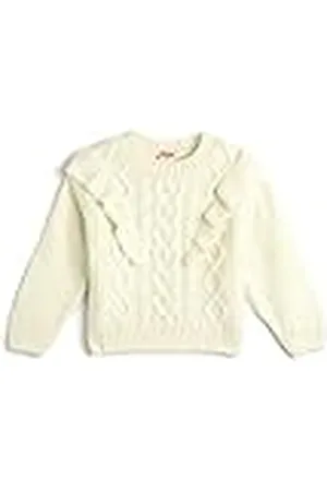Koton Babygirls Sweater Knit Soft Touch Ruffle Detail Ronde Kraag Trui, , 9-12 Maanden