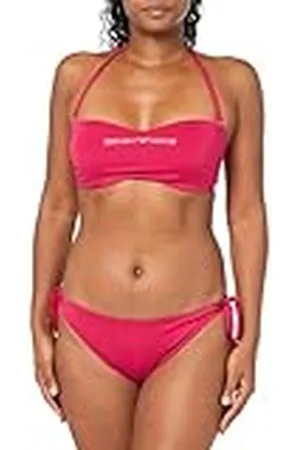 Emporio Armani Braziliaanse bikiniset met bandjes en strik voor dames, , XL