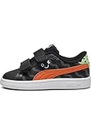 PUMA Unisex Kids SMASH 3.0 L MIX MTCH V INF- ZWART-HEAT-VEER FERN-COOL DONKER GRIJS- WIT, Zwart Hot Heat Spring Fern Cool Donker Grijs Wit, 4 UK Child