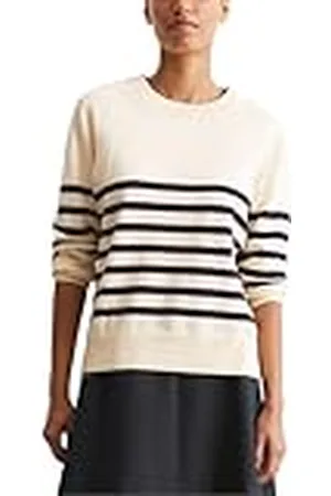 Marc O’ Polo Marc OPolo Denim damestrui met ronde hals gestreept, Offwhite Multi 01, XXL