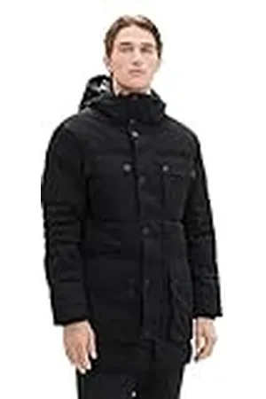 TOM TAILOR Heren 1037359 Parka, 29999-Black, L, , L