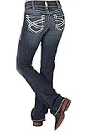 Ariat Dames R.e.a.l. Mid Rise Bootcut Jean, Ocean, 31W / 33L