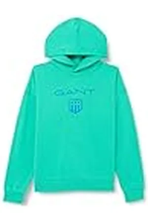 GANT Jongens D2. Contrast Shield Relaxed Hoodie Pullover met capuchon, , Standaard