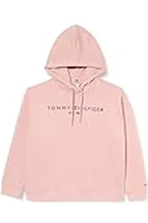 Tommy Hilfiger Dames CRV MDRN REG CORP LOGO HOODIE WW0WW45446 Pullover Hoodie, Roze, 46, , 72