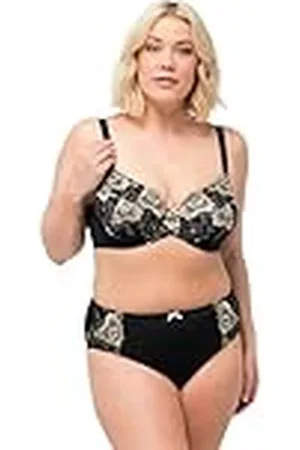 Ulla Popken Dames, grote maten, Wire-Bra, borduurwerk, , 110E