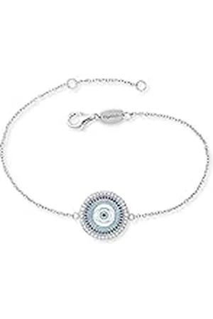 Engelsrufer Damen-Armband aus 925 Silber Nazar Auge mit Emaille und Zirkonia, Lucky Eye, ERB-EYE-ZIM