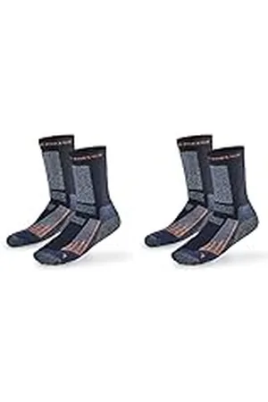 Black Crevice Merino wandelsokken, voor dames en heren, in verschillende kleuren en maten, wandelsokken met versterkte tenen en hiel, geurremmend en ademend, 2 paar, , 39/42 EU