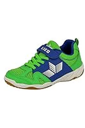 LICO Sport VS uniseks-kind Zaalsportschoen, Groen / blauw, 30 EU