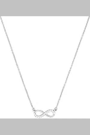 Amor Collier Met Hanger 925 Sterling Zilveren Dames Collier, Met Cubic Zirconia Synth., 45 cm, , Infinity, Wordt Geleverd In Sieraden Geschenkverpakking, 9123933