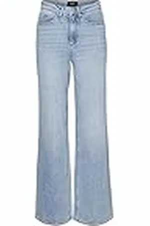 VERO MODA VMTESSA damesjeans met wijde snit, hoge taille, wijd gesneden jeans, blauw ( denim), 33W / 32L