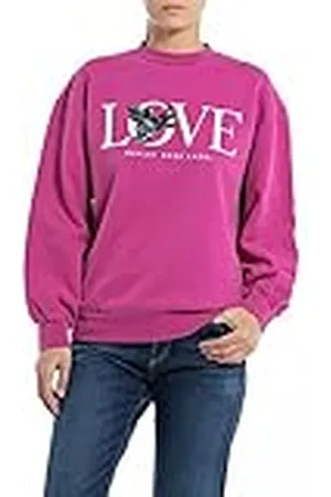 Replay Rose Label Collection Sweatshirt voor dames van katoen, , S